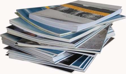 Image of a stack of academic journals