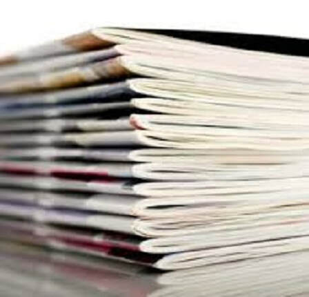 Stack of academic journals