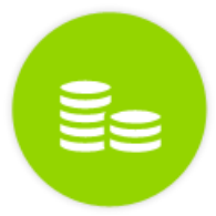 Graphic of a stack of coins to represent financial wellness