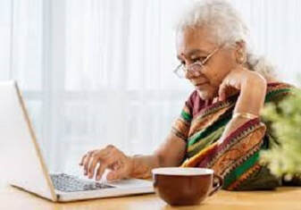 Person using a laptop