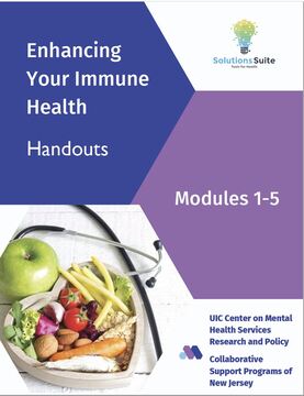 Graphic of the Enhancing Your Immune Health Handouts Cover